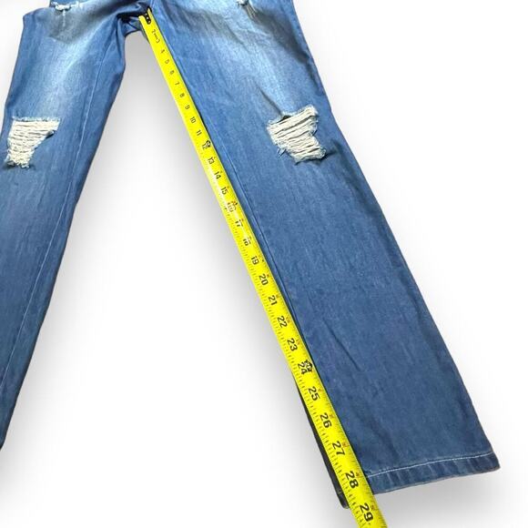 Signature8 Distressed Blue Jean Denim Coveralls Jumper Size S/M - Picture 12 of 16